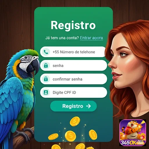 Imagem do formulário de cadastro no site 345ok, mostrando campos para registro de usuário.