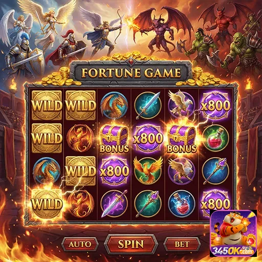 Imagem do jogo de slots da sorte no site 345ok, destacando símbolos e rodadas emocionantes.